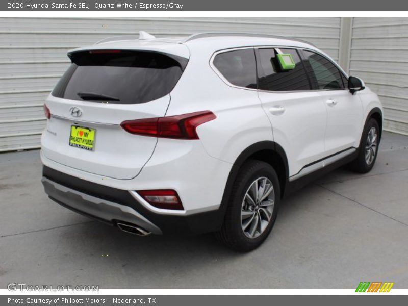 Quartz White / Espresso/Gray 2020 Hyundai Santa Fe SEL