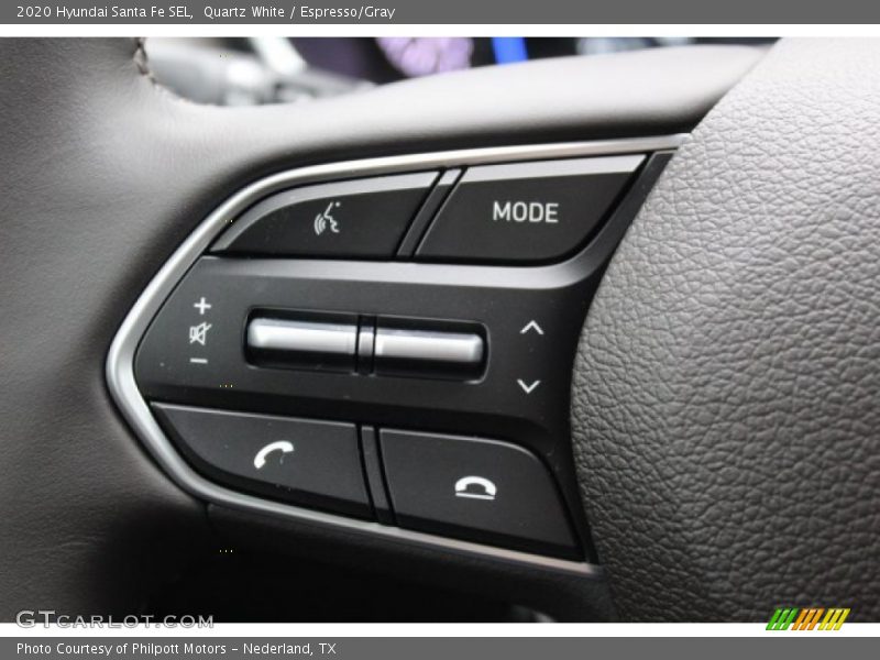 Quartz White / Espresso/Gray 2020 Hyundai Santa Fe SEL