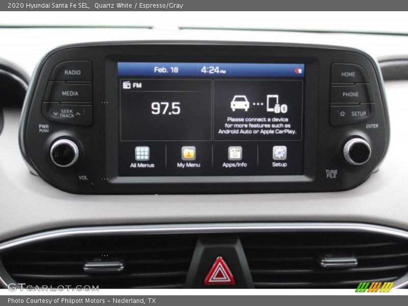 Quartz White / Espresso/Gray 2020 Hyundai Santa Fe SEL