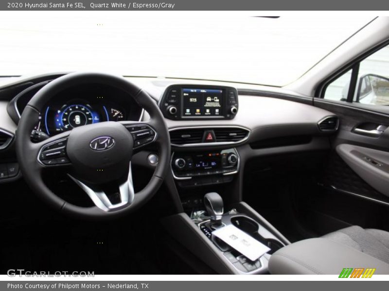 Quartz White / Espresso/Gray 2020 Hyundai Santa Fe SEL