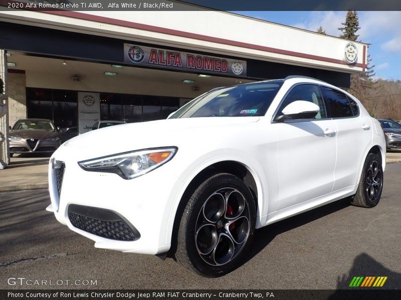 Alfa White / Black/Red 2020 Alfa Romeo Stelvio TI AWD