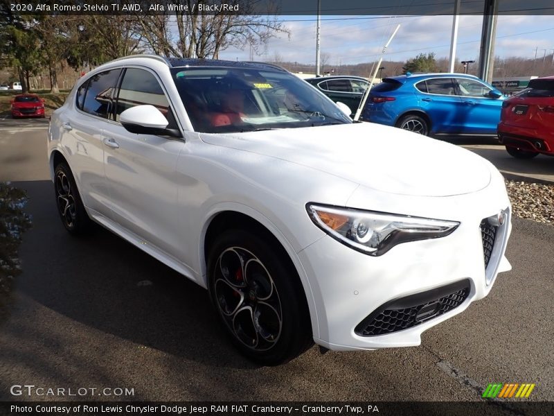 Alfa White / Black/Red 2020 Alfa Romeo Stelvio TI AWD