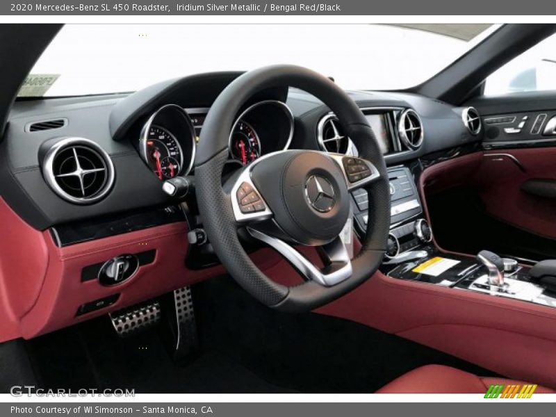 Iridium Silver Metallic / Bengal Red/Black 2020 Mercedes-Benz SL 450 Roadster