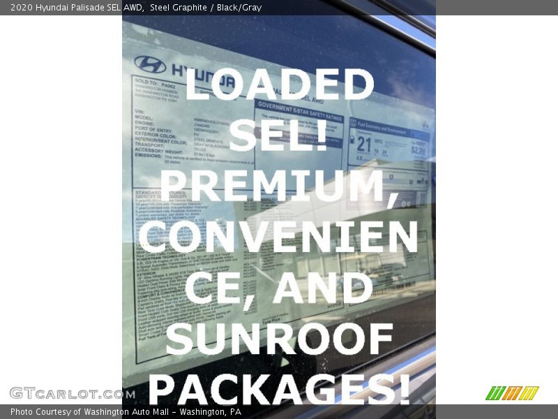Steel Graphite / Black/Gray 2020 Hyundai Palisade SEL AWD