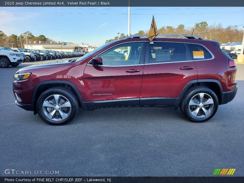 Velvet Red Pearl / Black 2020 Jeep Cherokee Limited 4x4