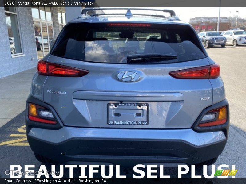 Sonic Silver / Black 2020 Hyundai Kona SEL AWD