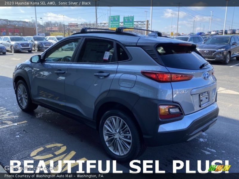 Sonic Silver / Black 2020 Hyundai Kona SEL AWD