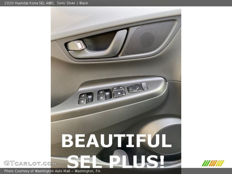 Sonic Silver / Black 2020 Hyundai Kona SEL AWD