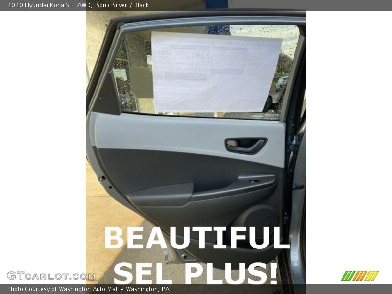 Sonic Silver / Black 2020 Hyundai Kona SEL AWD