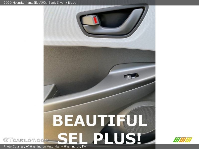 Sonic Silver / Black 2020 Hyundai Kona SEL AWD