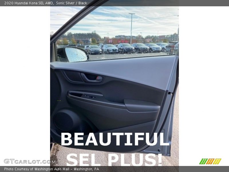 Sonic Silver / Black 2020 Hyundai Kona SEL AWD