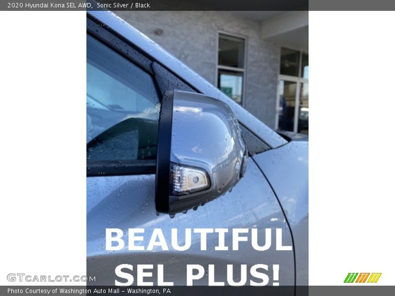 Sonic Silver / Black 2020 Hyundai Kona SEL AWD