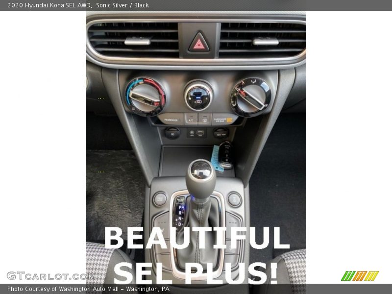 Sonic Silver / Black 2020 Hyundai Kona SEL AWD