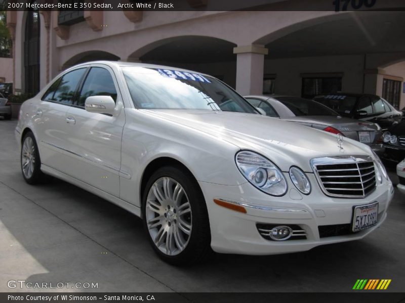 Arctic White / Black 2007 Mercedes-Benz E 350 Sedan