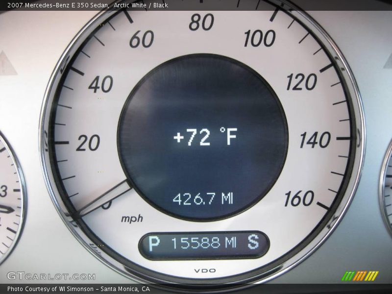 Arctic White / Black 2007 Mercedes-Benz E 350 Sedan