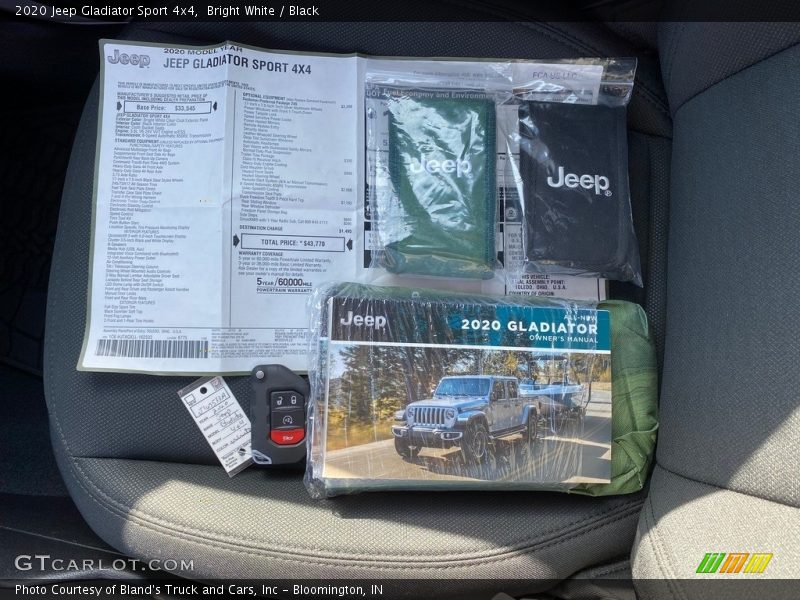 Bright White / Black 2020 Jeep Gladiator Sport 4x4