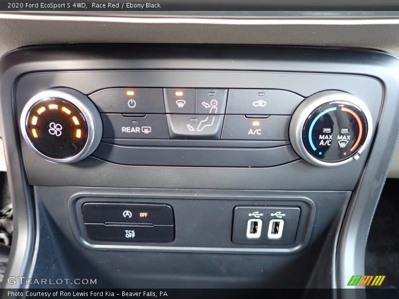 Controls of 2020 EcoSport S 4WD