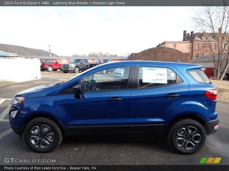 Lightning Blue Metallic / Medium Light Stone 2020 Ford EcoSport S 4WD