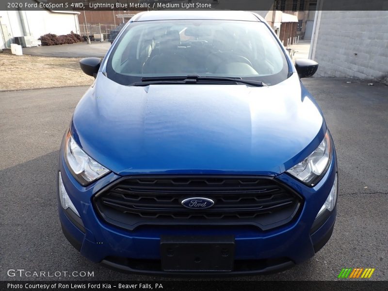 Lightning Blue Metallic / Medium Light Stone 2020 Ford EcoSport S 4WD
