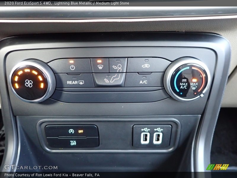 Lightning Blue Metallic / Medium Light Stone 2020 Ford EcoSport S 4WD