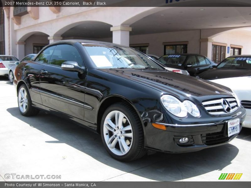 Black / Black 2007 Mercedes-Benz CLK 350 Cabriolet