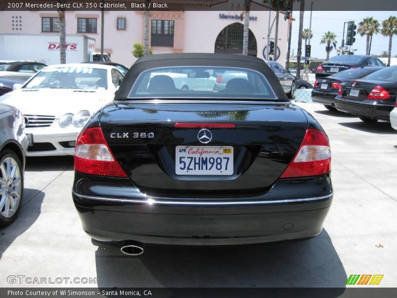 Black / Black 2007 Mercedes-Benz CLK 350 Cabriolet