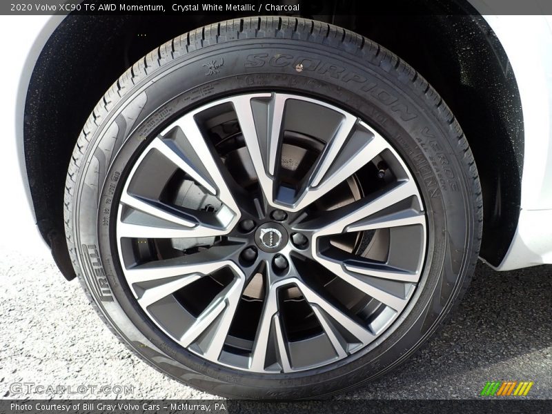 Crystal White Metallic / Charcoal 2020 Volvo XC90 T6 AWD Momentum