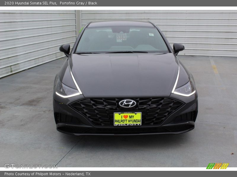 Portofino Gray / Black 2020 Hyundai Sonata SEL Plus