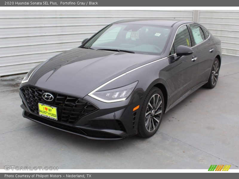 Portofino Gray / Black 2020 Hyundai Sonata SEL Plus