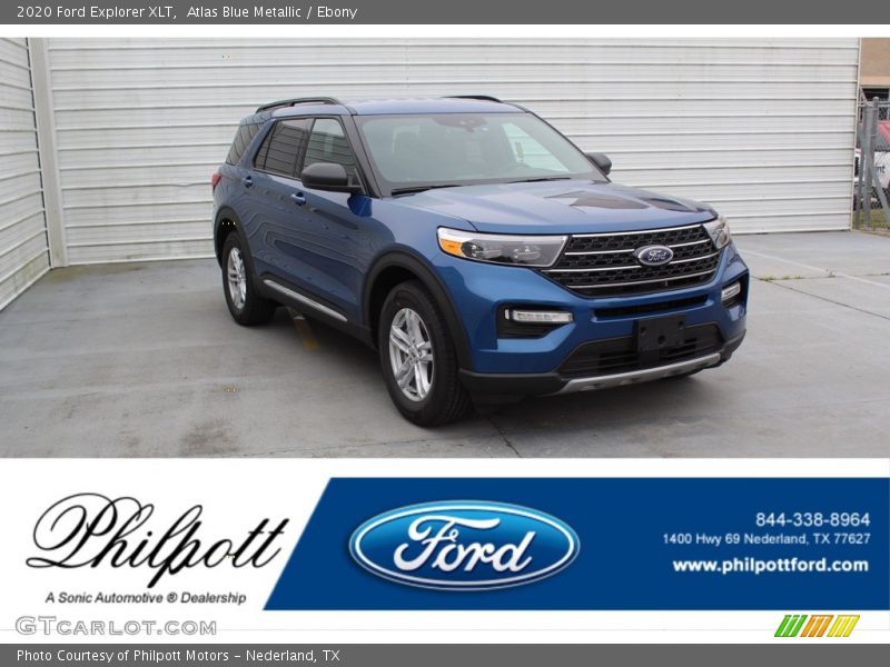 Atlas Blue Metallic / Ebony 2020 Ford Explorer XLT
