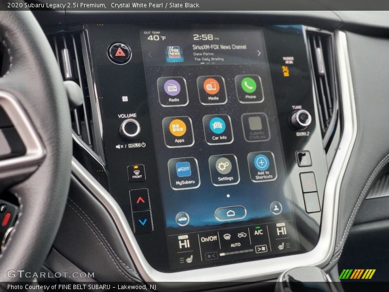 Crystal White Pearl / Slate Black 2020 Subaru Legacy 2.5i Premium