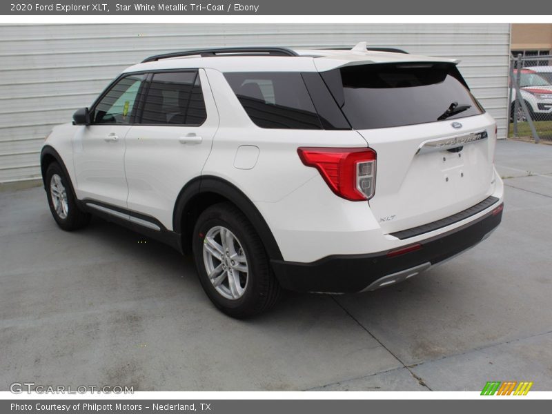 Star White Metallic Tri-Coat / Ebony 2020 Ford Explorer XLT