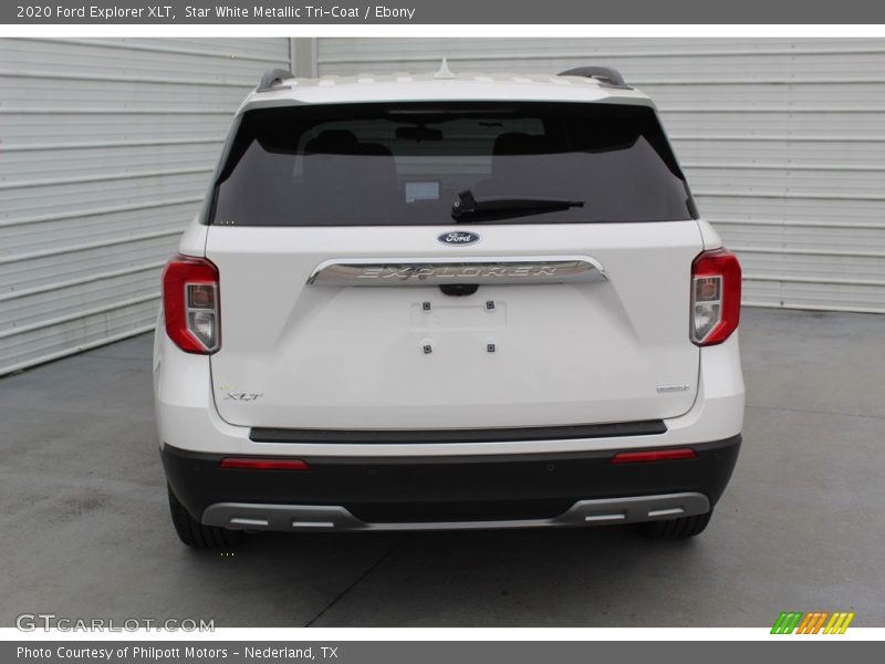 Star White Metallic Tri-Coat / Ebony 2020 Ford Explorer XLT