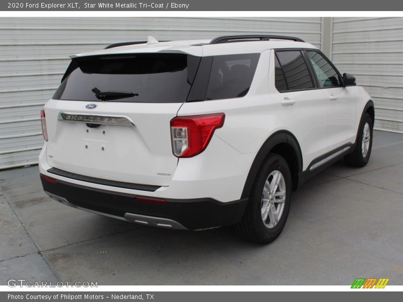 Star White Metallic Tri-Coat / Ebony 2020 Ford Explorer XLT