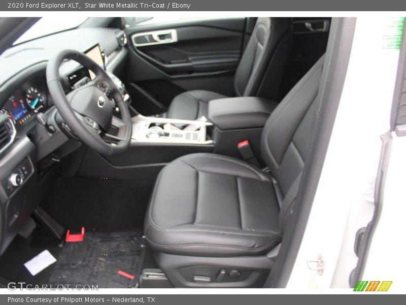 Star White Metallic Tri-Coat / Ebony 2020 Ford Explorer XLT