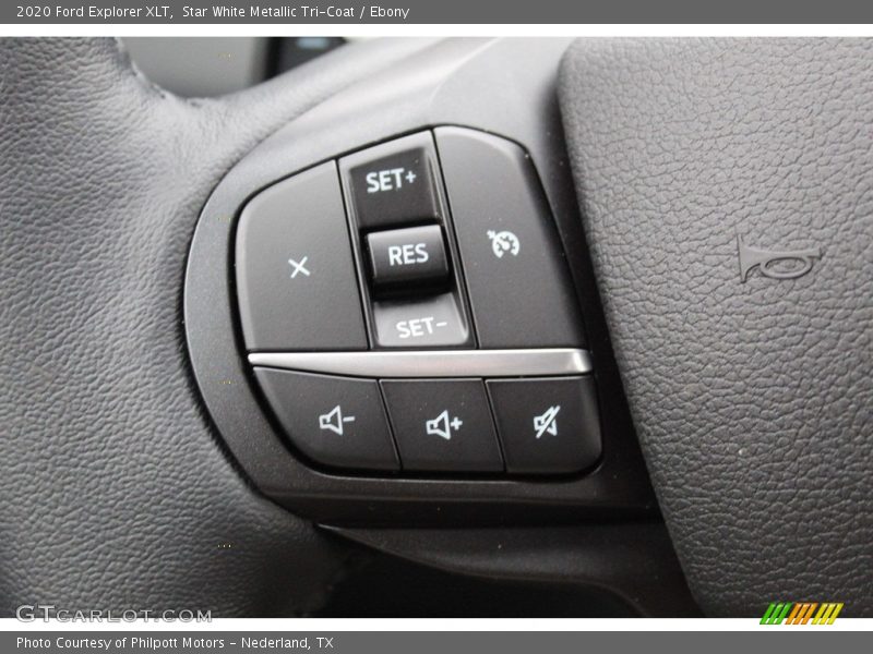 Star White Metallic Tri-Coat / Ebony 2020 Ford Explorer XLT