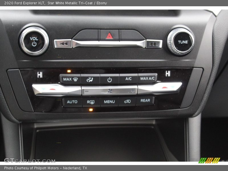Star White Metallic Tri-Coat / Ebony 2020 Ford Explorer XLT