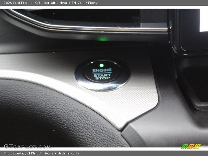 Star White Metallic Tri-Coat / Ebony 2020 Ford Explorer XLT