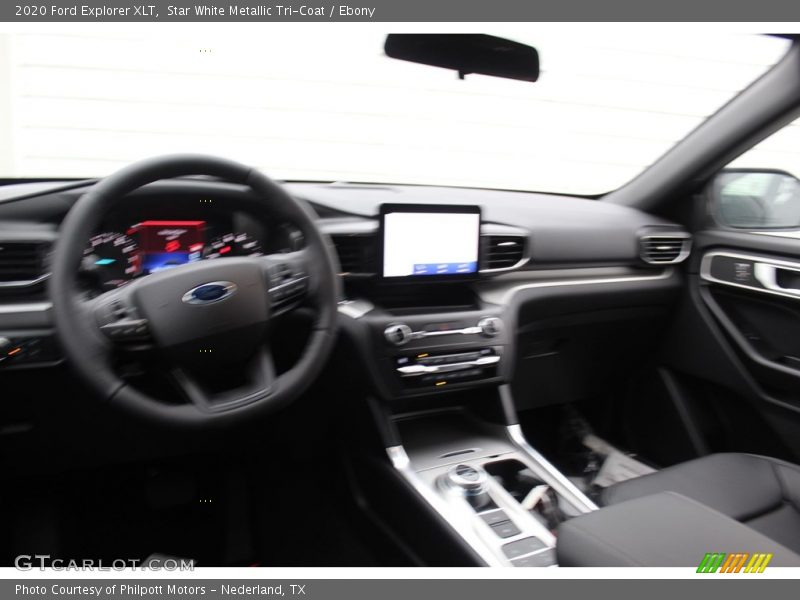Star White Metallic Tri-Coat / Ebony 2020 Ford Explorer XLT