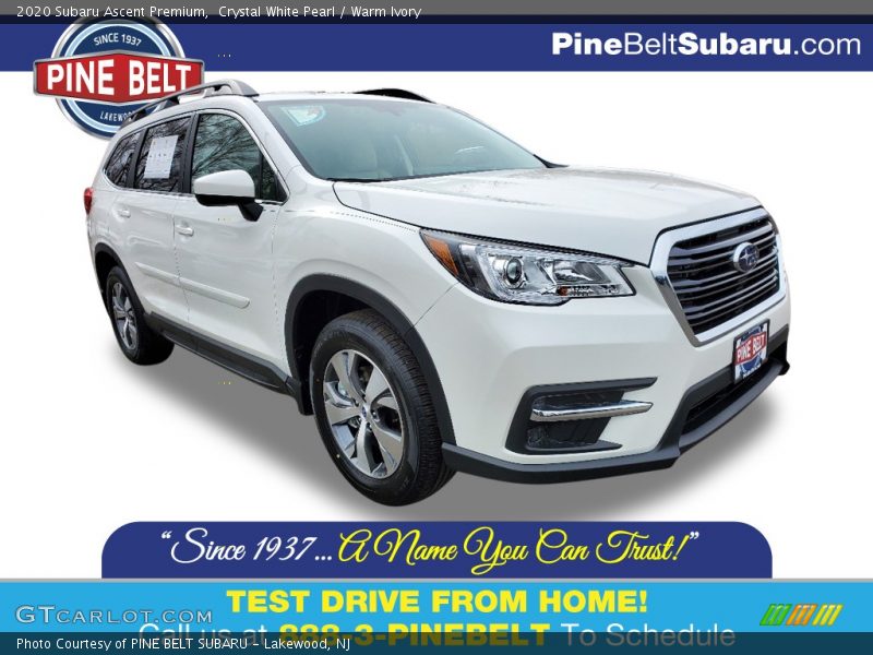 Crystal White Pearl / Warm Ivory 2020 Subaru Ascent Premium