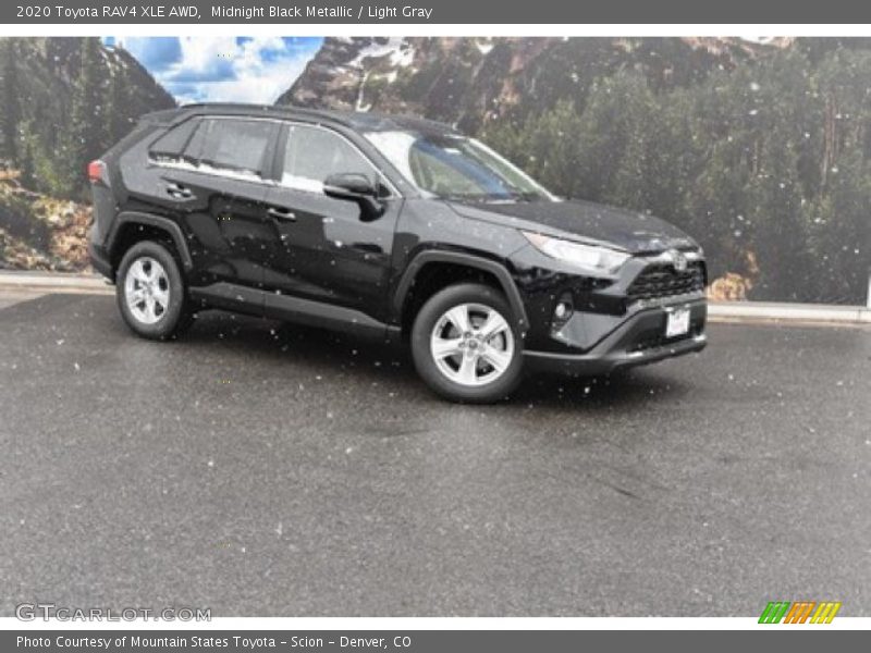 Midnight Black Metallic / Light Gray 2020 Toyota RAV4 XLE AWD