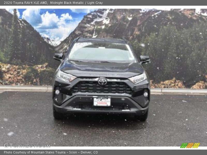 Midnight Black Metallic / Light Gray 2020 Toyota RAV4 XLE AWD