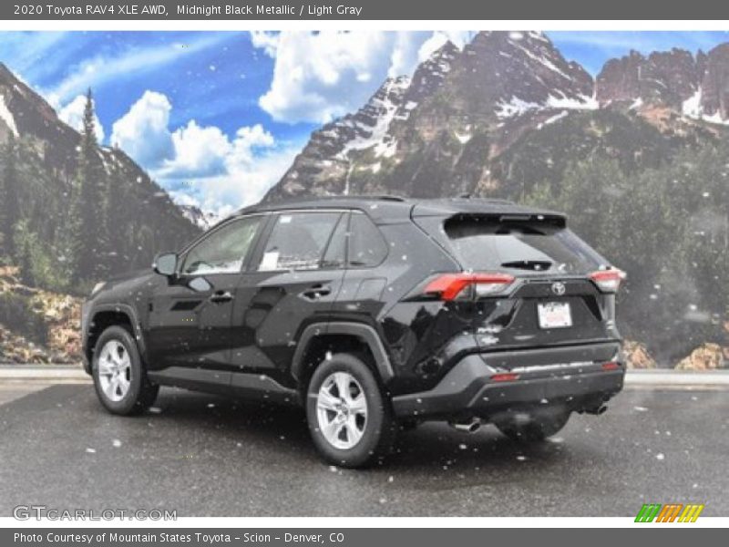 Midnight Black Metallic / Light Gray 2020 Toyota RAV4 XLE AWD