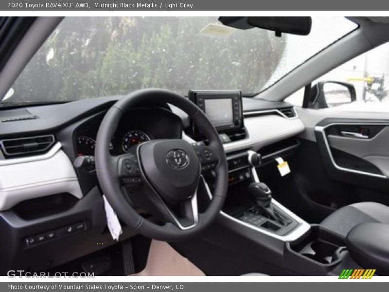 Midnight Black Metallic / Light Gray 2020 Toyota RAV4 XLE AWD