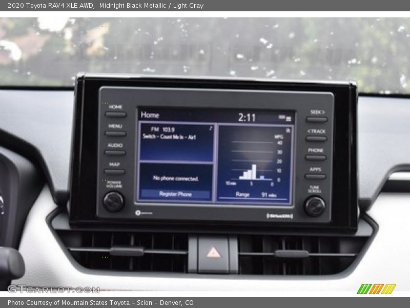 Midnight Black Metallic / Light Gray 2020 Toyota RAV4 XLE AWD