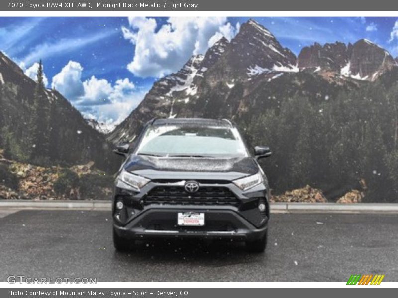Midnight Black Metallic / Light Gray 2020 Toyota RAV4 XLE AWD