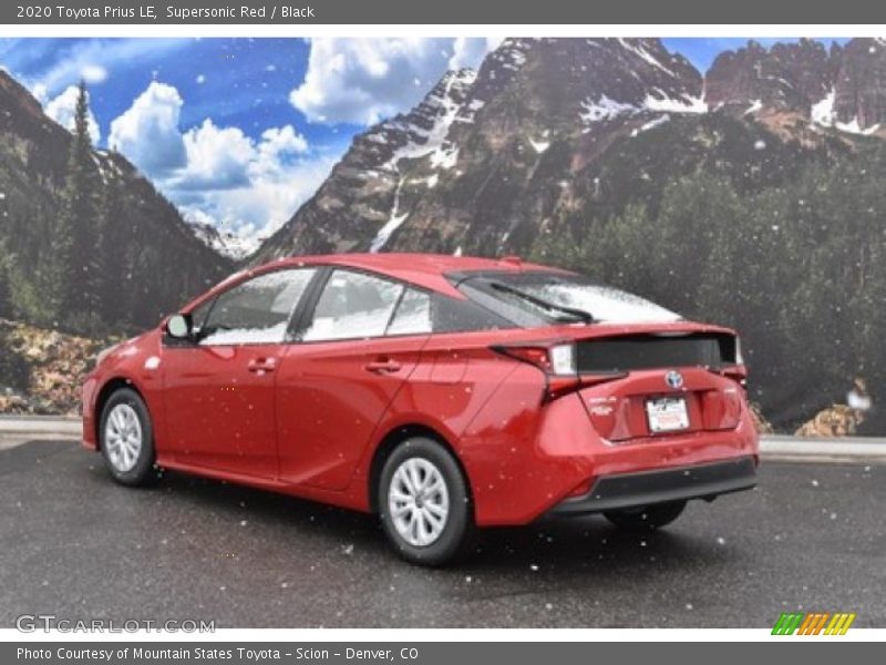 Supersonic Red / Black 2020 Toyota Prius LE