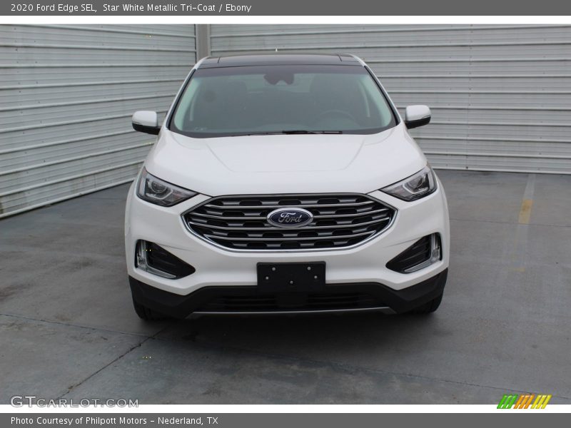 Star White Metallic Tri-Coat / Ebony 2020 Ford Edge SEL