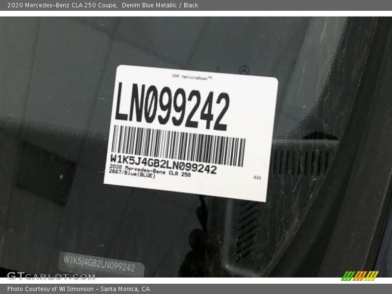 Denim Blue Metallic / Black 2020 Mercedes-Benz CLA 250 Coupe