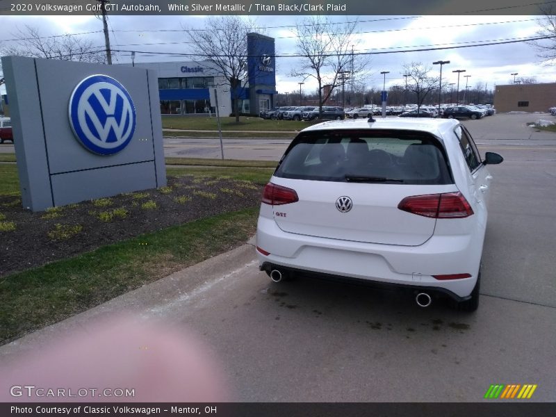 White Silver Metallic / Titan Black/Clark Plaid 2020 Volkswagen Golf GTI Autobahn